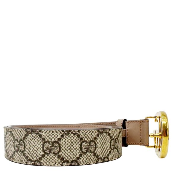 Gucci  Marmont GG Supreme Leather Belt Beige 625839 Size 75.30 main image 5